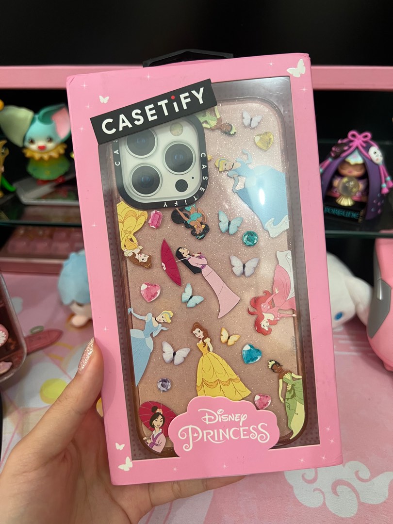CASETiFY Disney Princess Medley in Glitter Pink for iPhone 13 Pro Max
