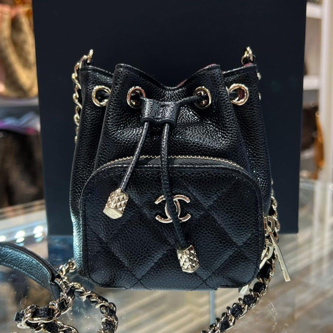 Chanel Caviar Mini Bucket Sling, Luxury, Bags & Wallets on Carousell