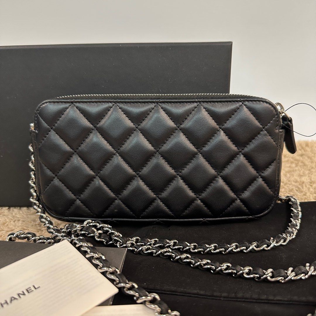 Chanel Double Zip Woc In Quilted Lambskin, Luxury, Bags & Wallets On  Carousell