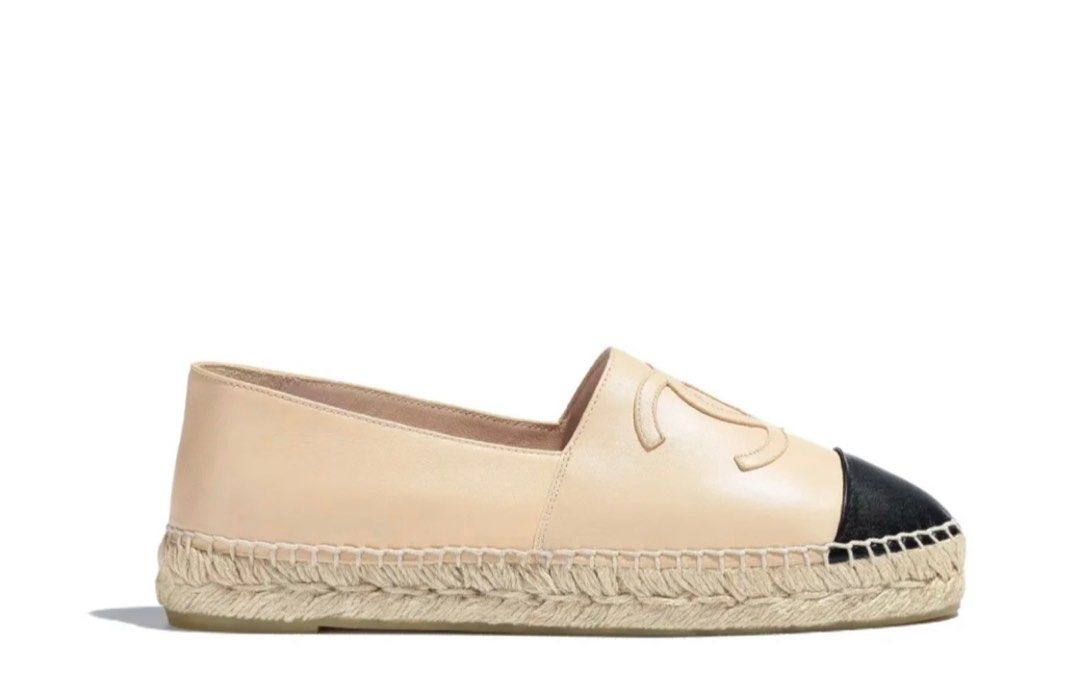 White leather sale chanel espadrilles