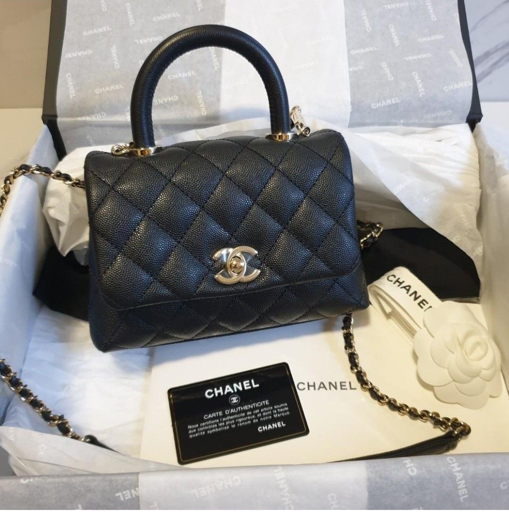 SAVE RM 18K‼️AUTHENTIC CHANEL MEDIUM COCO HANDLE BLACK GHW, Luxury, Bags &  Wallets on Carousell