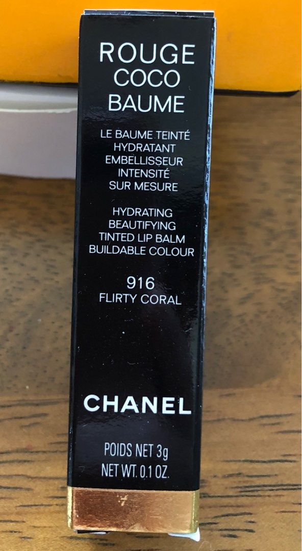 CHANEL+Rouge+Coco+Baume+916+Flirty+Coral+Hydrating+Tinted+Lip+Balm