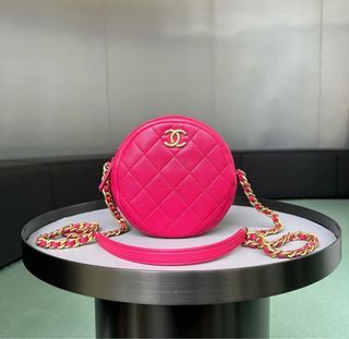 Chanel Round On Earth Sling Caviar Pink / Ghw