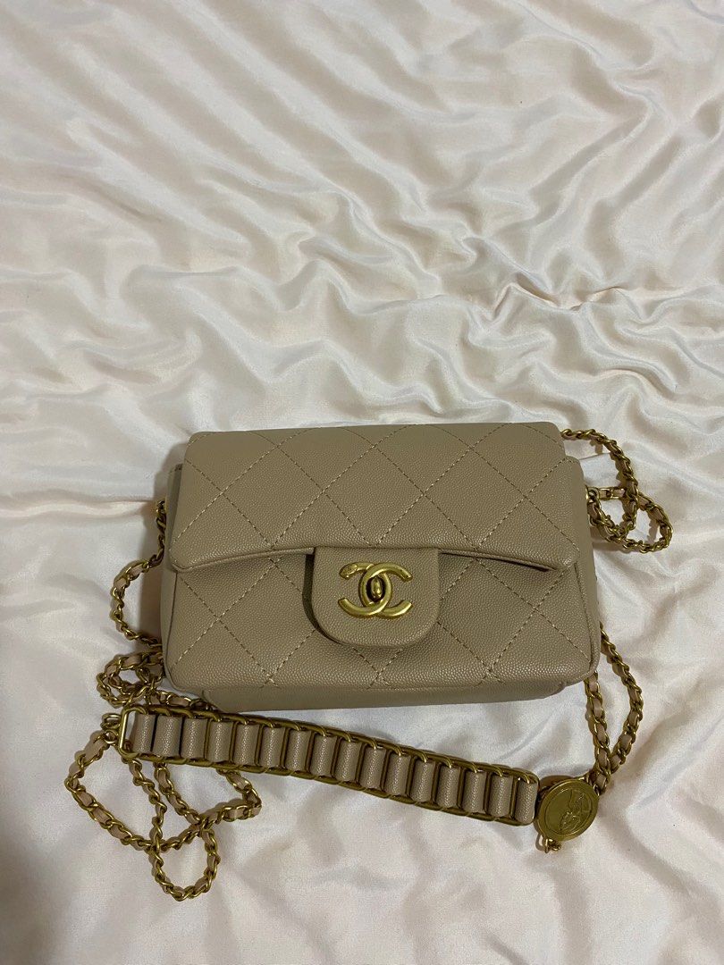 Chanel Small Flap Shoulder Bag in Beige (Category: Luxury Bags & Wallets) located in Quezon City. Submitted by stoneyice (Listing ID 1221912736, Image 3). Description: Top Notch Quality. PM me if interested :).