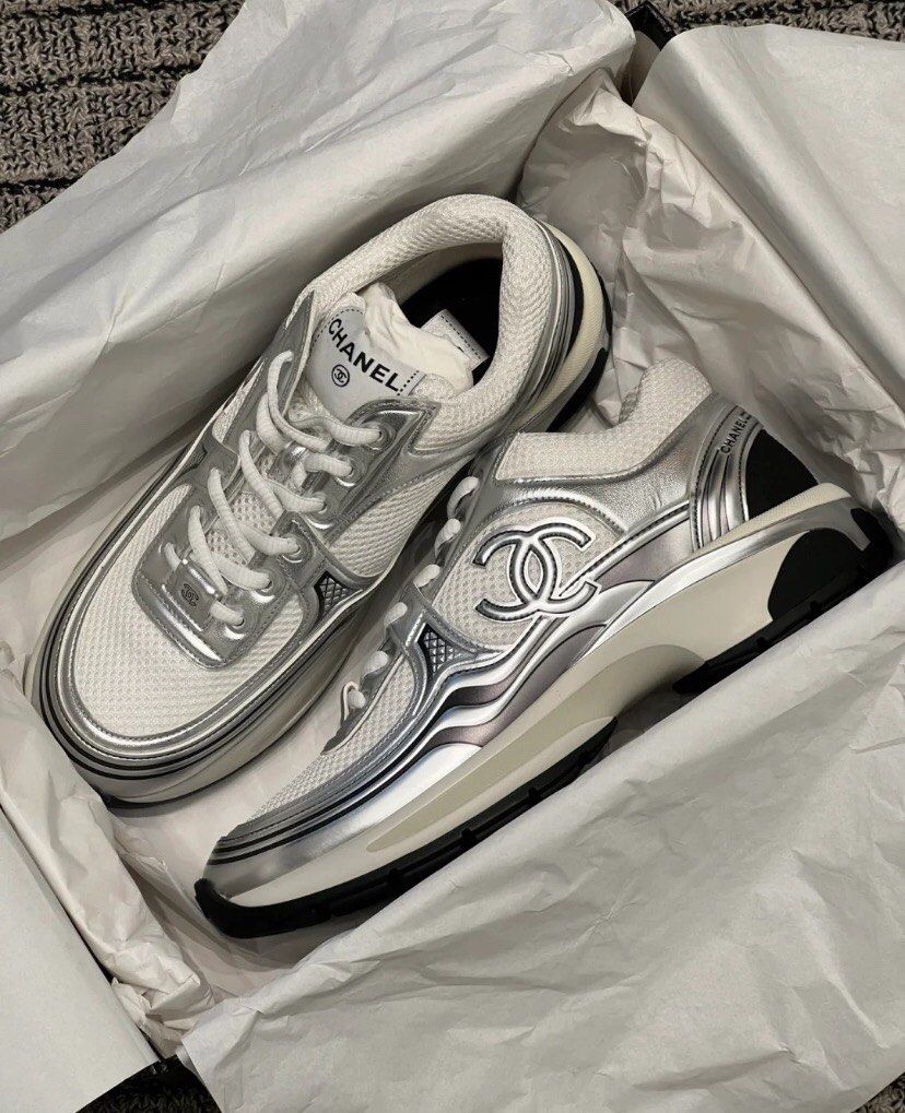 Chanel trainers see through top