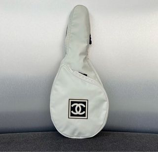 Chanel Tennis Racket Bag White Canvas