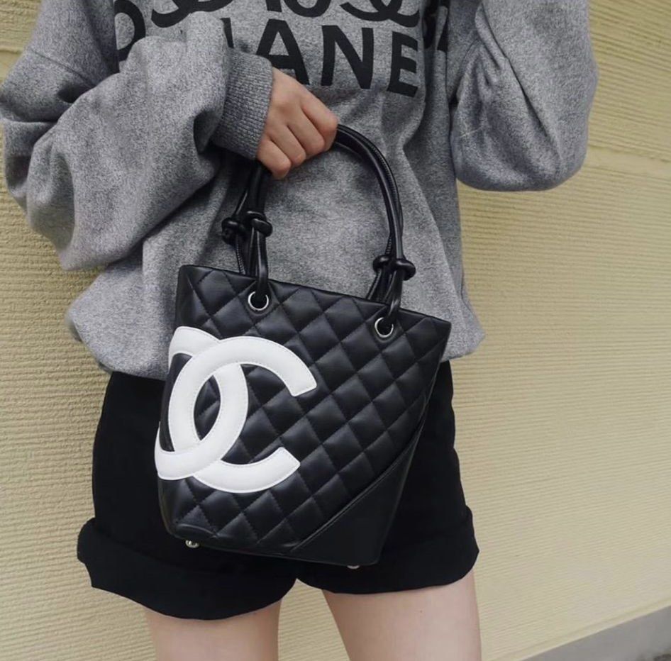 Chanel Vintage Cambon Tote Small, Luxury, Bags & Wallets on Carousell
