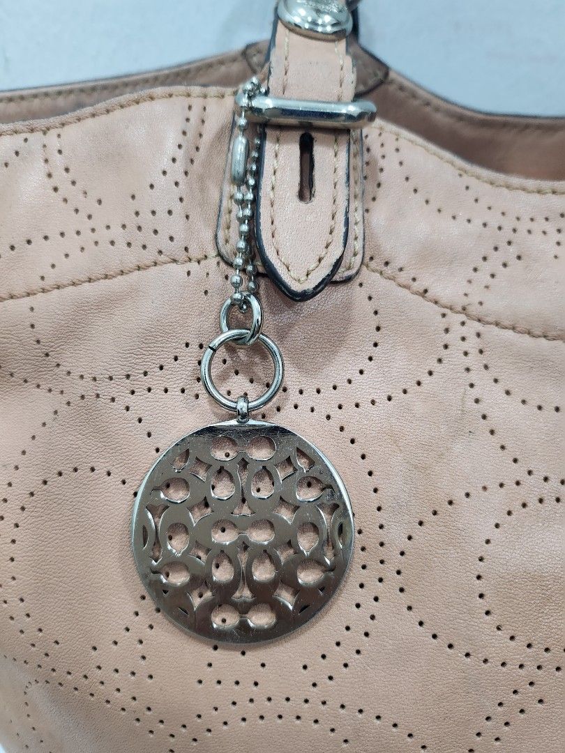 Coach reversible store tote peach