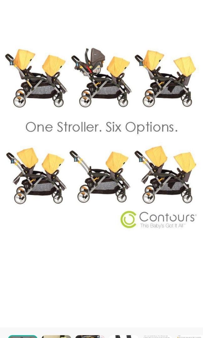 Options lt double stroller yellow online