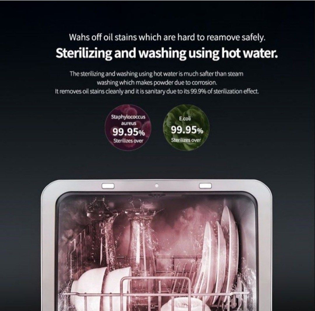 Cuckoo Compact Tabletop Dishwasher, TV & Home Appliances, Kitchen