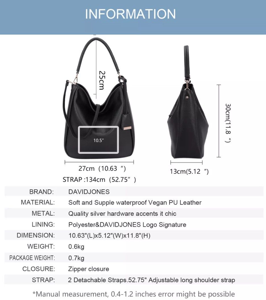 David Jones Paris Tote Bag - Best Price in Singapore - Oct 2023