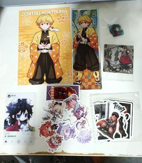 Demon slayer kimetsu no yaiba berserk genshin jujutsu post card stickers