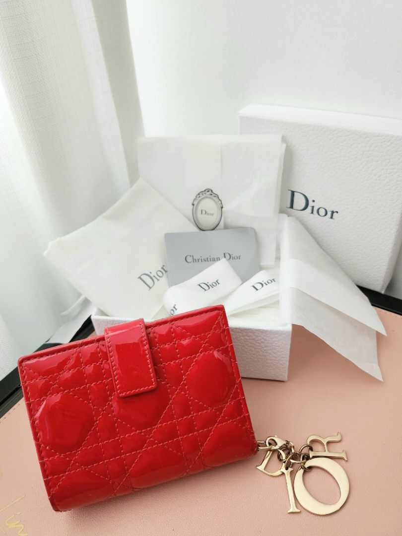 REDUCED Dior Mini Wallet Red Luxury Bags Wallets on Carousell