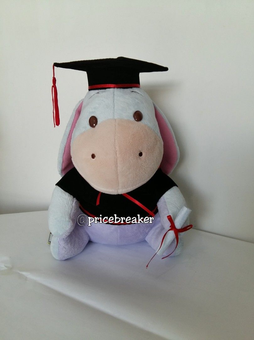 Disney Eeyore Graduation Plush OOS Hobbies Toys Toys Games on Carousell