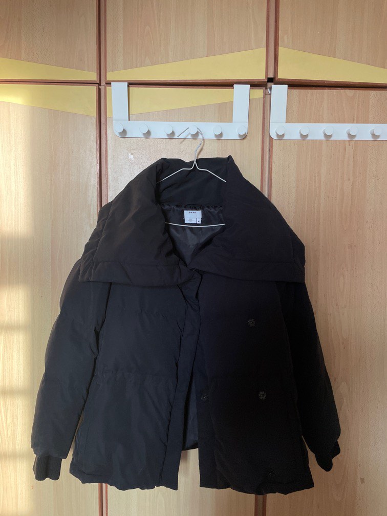 DKNY winter coat black Women s Fashion Coats Jackets and