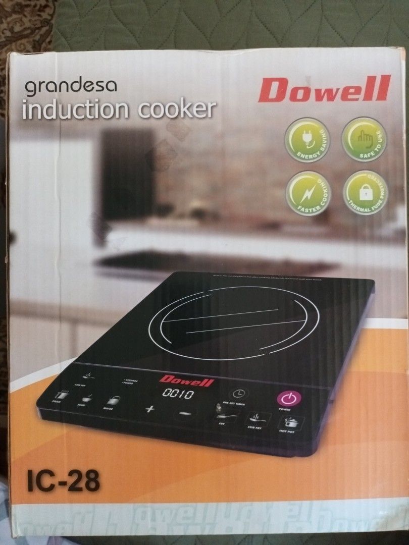 Dowell Induction Cooker IC 28 (Category: Cookware & Accessories) located in Quezon City. Submitted by cncarousel (Listing ID 1221863183, Image 1). Description: new sealed unit 230v ac 1400 watts.