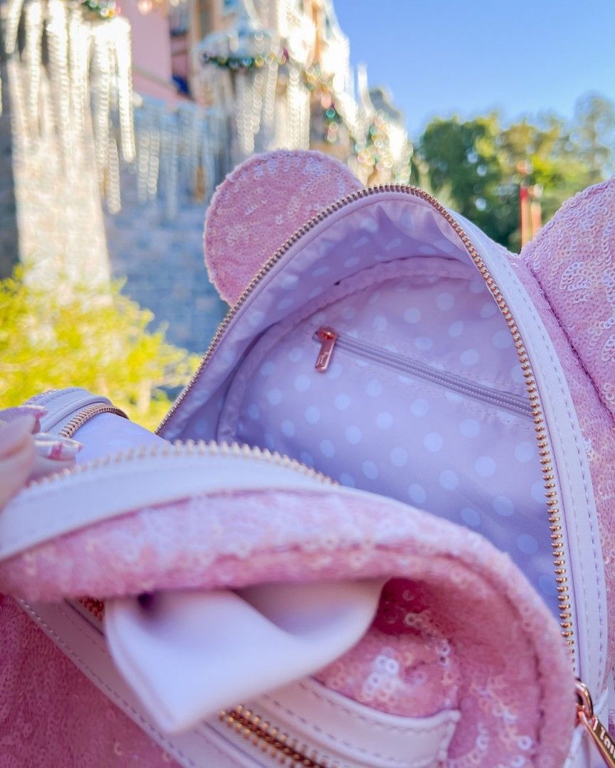 Exclusive Loungefly Sequin mini backpack, Women's Fashion, Bags