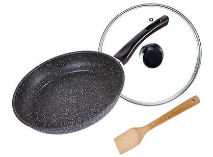 Ecowin Cookware Wok Forest series Mainfan Stone Coating Frying Pan  Non-Stick with Lid Free of PFOA PTFE