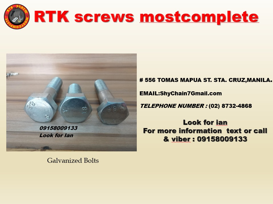 Galvanized Bolts And Galvanized Hex Bolts on Carousell