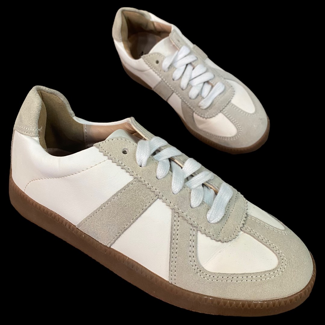 German Army Trainers GATS leather white sneakers gum sole (looks like ...