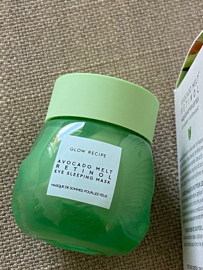 GLOW RECIPE Avocado Melt Retinol Eye Sleeping Mask, Beauty & Personal