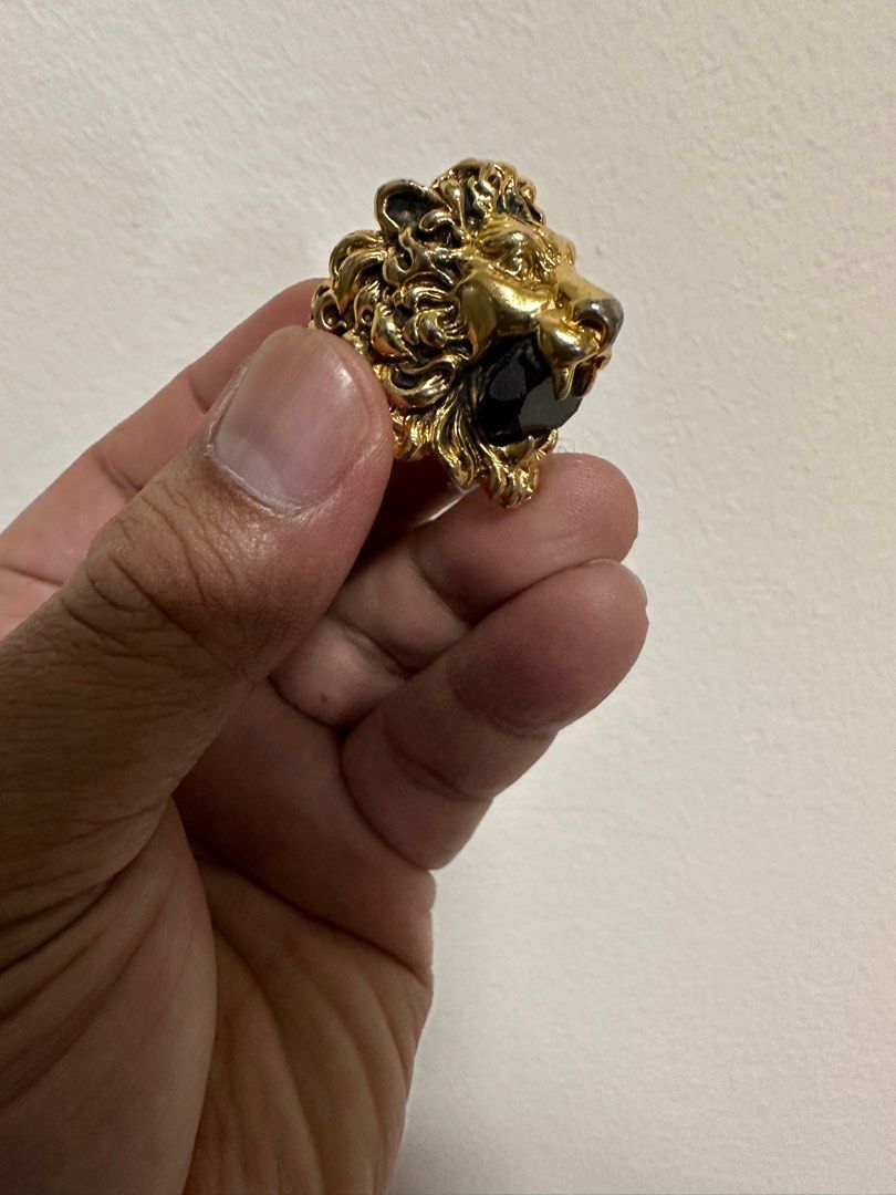 Mens gucci lion ring store