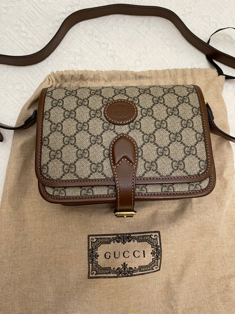 Gucci Mini shoulder bag with Interlocking G, Women's Fashion, Bags