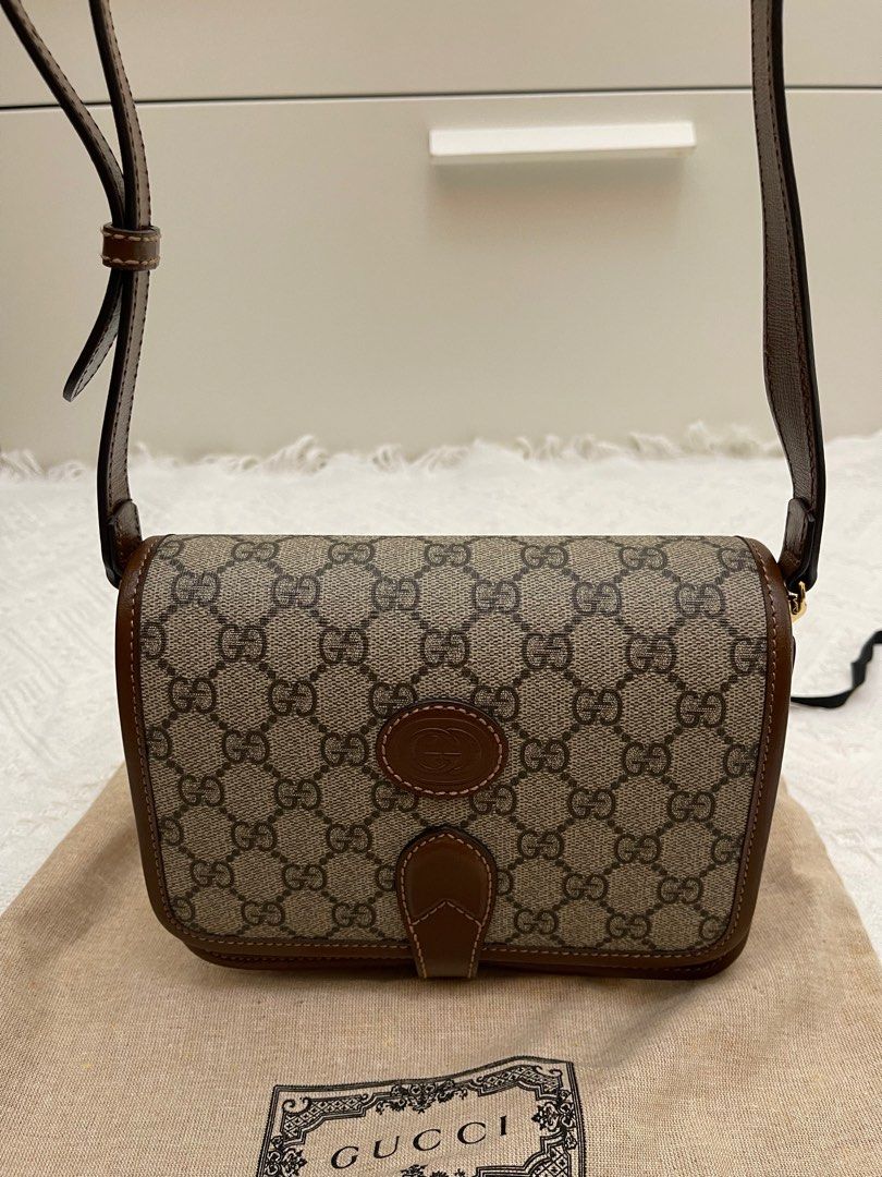 Gucci Mini shoulder bag with Interlocking G, Women's Fashion, Bags