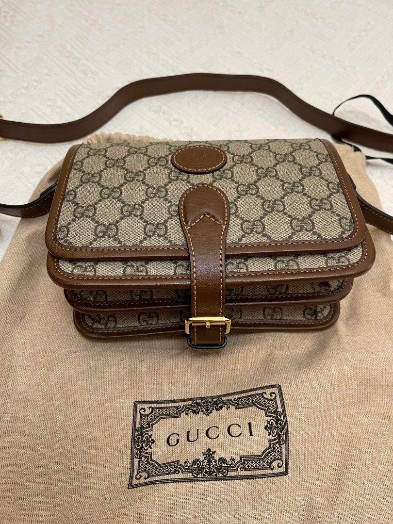 Gucci Mini shoulder bag with Interlocking G, Women's Fashion, Bags