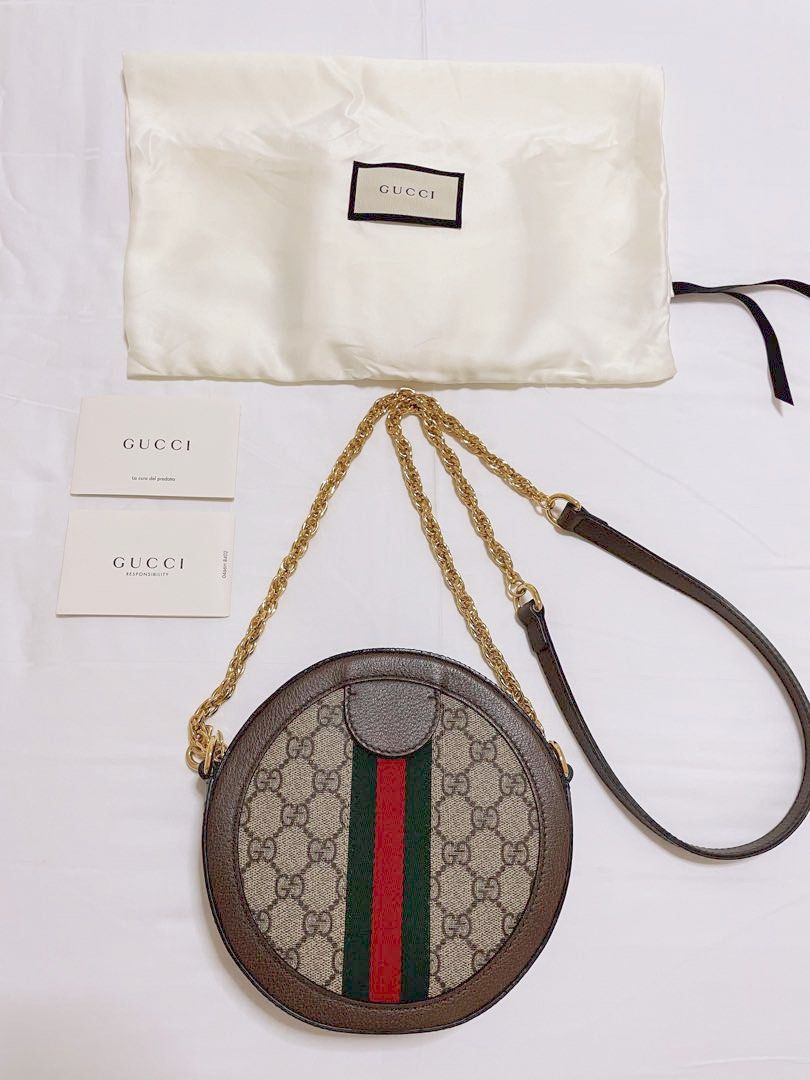 Gucci Ophidia mini GG round shoulder bag, Luxury, Bags & Wallets on  Carousell
