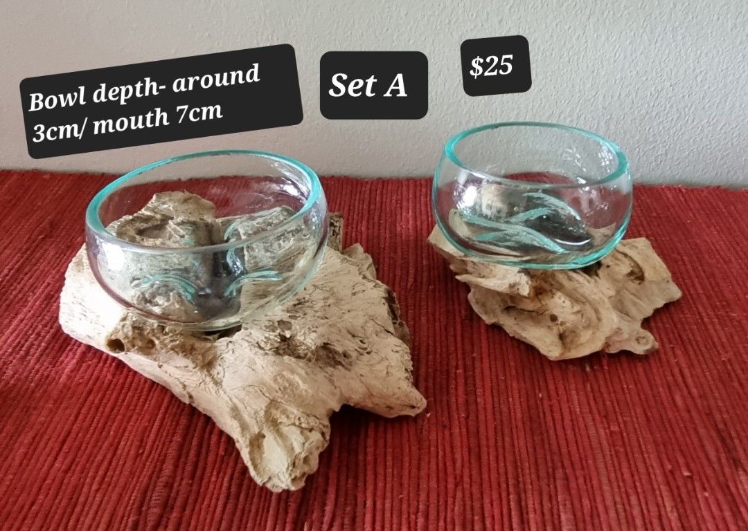 Hand blown glass vases on Drift Wood, Furniture & Home Living, Home