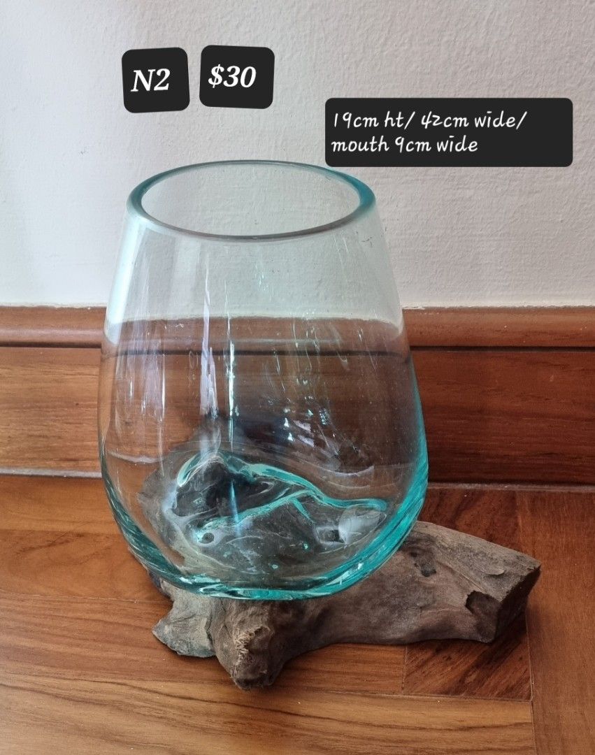Hand blown glass vases on Drift Wood, Furniture & Home Living, Home