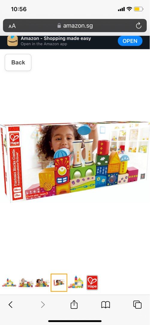 hape-wooden-block-castle-babies-kids-infant-playtime-on-carousell