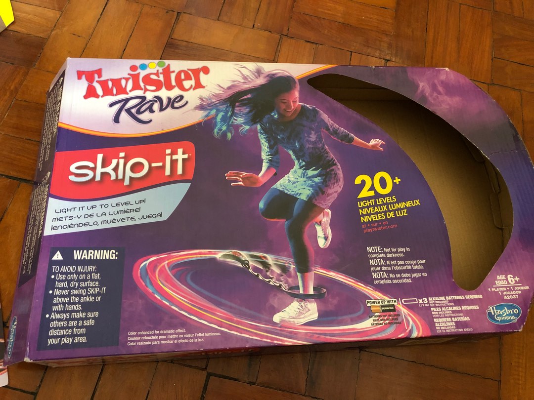 Hasbro Twister Rave skip it Light Up Game on Carousell