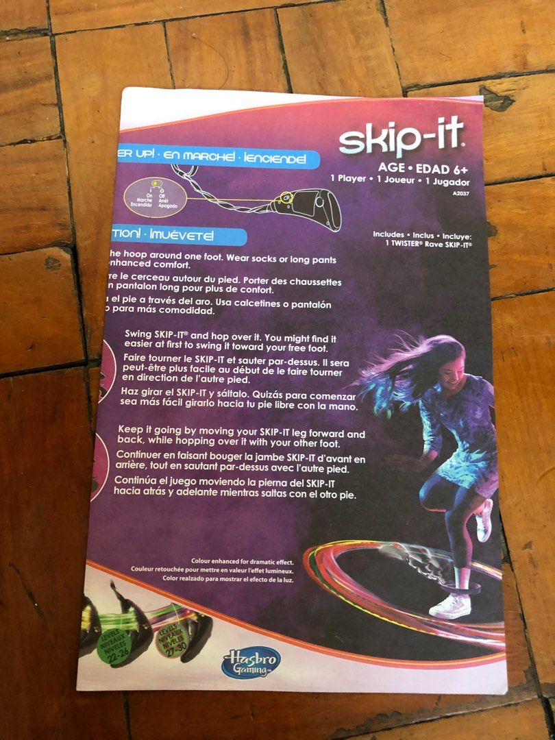 Hasbro Twister Rave skip it Light Up Game on Carousell