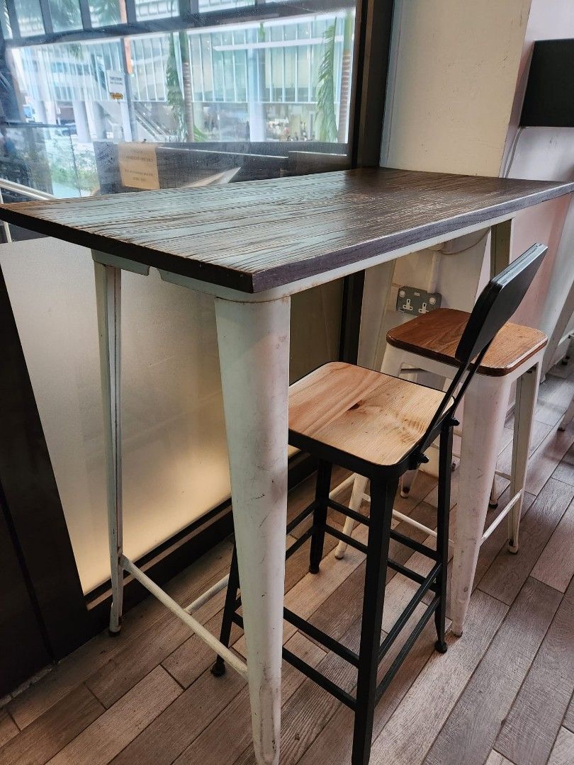 High table (Category: Tables & Sets) located in Singapore. Submitted by mongmong6 (Listing ID 1222024697, Image 1). Description: High bar table - dimensions 120cm (L) by 60cm (B) by 108cm (H). 2 pieces available for collection this Sunday..