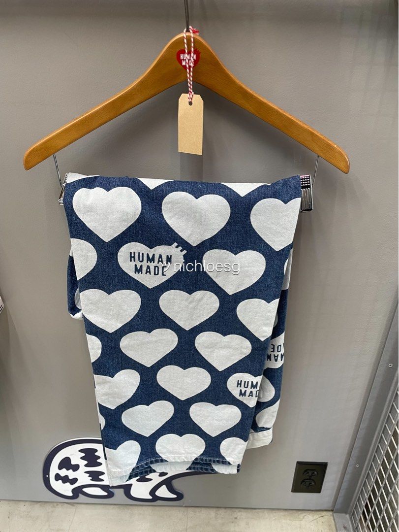 HUMAN MADE HEART BAGGY DENIM PANTS 総柄 レア｜ファッション 