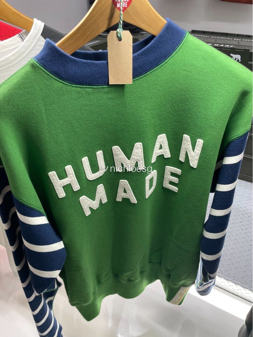 高級ブランド HUMAN MADE Striped Sleeve Sweatshirt スウェット
