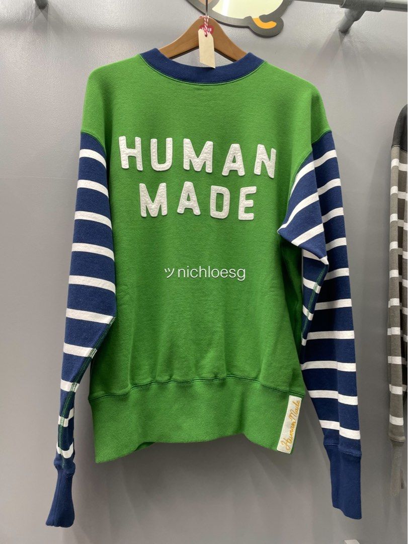 HUMAN MADE Striped Sleeve Sweatshirt