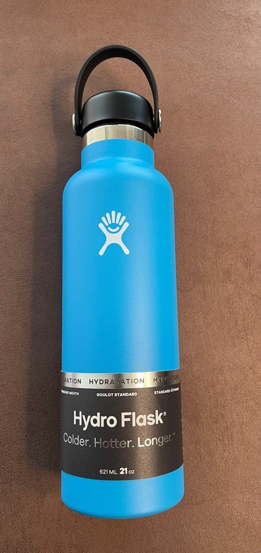 Hydro Flask Standard Mouth Water Bottle with Flex Cap Laguna 21oz/621ml 