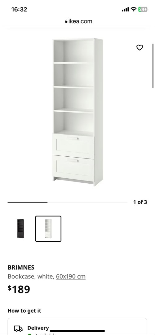Ikea Brimnes bookcase, Furniture & Home Living, Furniture, Shelves
