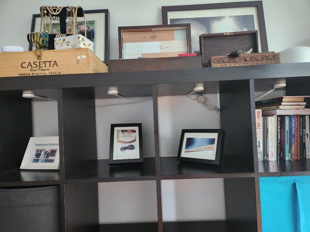 IKEA Kallax Shelving Unit with lights, Furniture & Home Living, Furniture, Shelves,