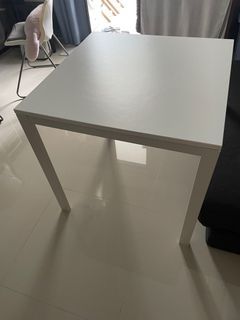 IKEA table and brand-less cupboards