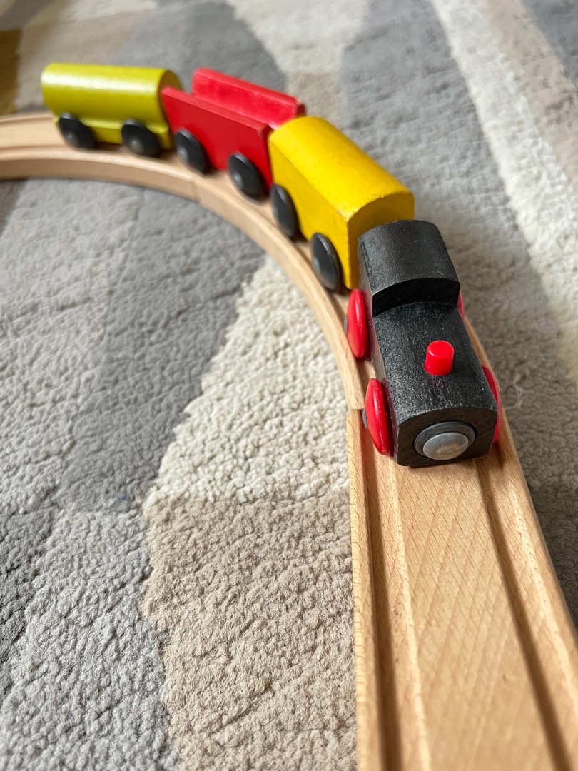 Ikea Wooden Train Toy Railway Set Connection Railroad Track