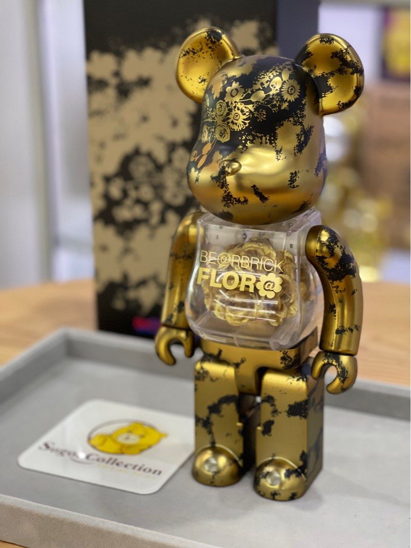 [Pre-Order] BE@RBRICK x Flora #3 400%/1000% Gold (2G Exclusive Limited  Edition) 400% bearbrick flor@ gold