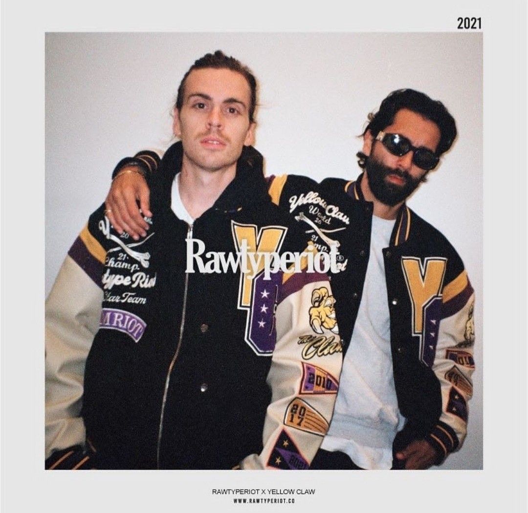★大人気商品★ RIOT TYPE RAW VARSITY JACKET X LIMITED ORIGINAL CLAW YELLOW ウェア