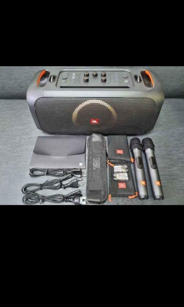 JBL PARTY BOX BLUETOOTH SPEAKER 100% BRAND NEW (Category: Soundbars, Speakers & Amplifiers) located in Makati City. Submitted by jmpaner (Listing ID 1222005118, Image 3). Description: JBL PARTY BOX BLUETOOTH SPEAKER 100% BRAND NEW 🔹PARTY BOX ENCORE 🔹SRP:16,499 👉CASH:14,890 🔹PARTY BOX ENCORE w/MIC 🔹SRP:22,999 👉CASH:19,850 🔹PARTY BOX ON THE GO w/WIRELESS MIC 🔹SRP:21,990 👉CASH:19,150 🔹PARTY BOX 110 🔹SRP:20,999 👉CASH:18,200 🔹PARTY BOX 31