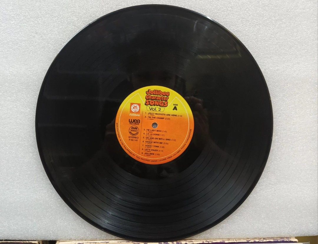 Jollibee Character Songs Vol. 2 (Category: Vinyls) located in San Juan City. Submitted by bams_avvay (Listing ID 1221954983, Image 3). Description: Cover in Good Condition Only (Tape) Vinyl is VG to VG+ (Pops and Crackles).
