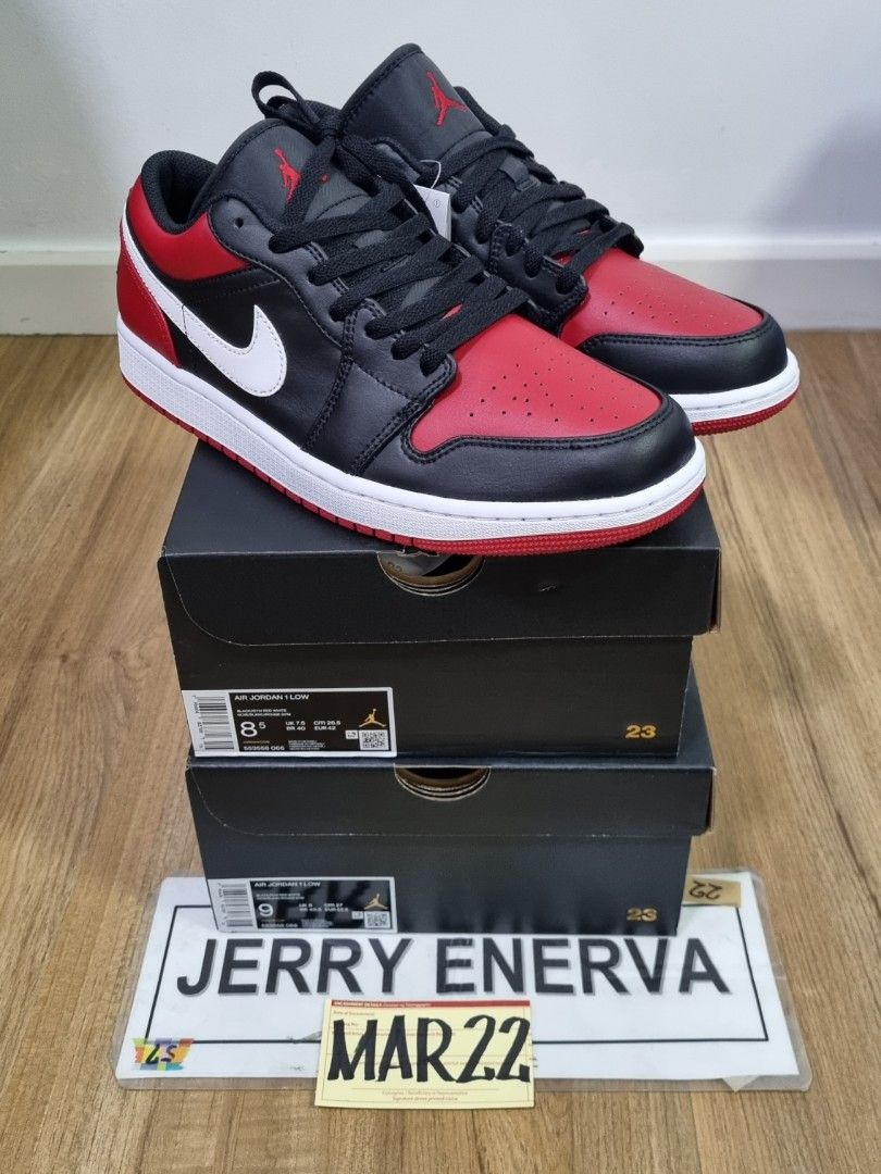 Jordan 1 Low Alternate Bred Toe, Men's Fashion, Footwear, Sneakers on Carousell