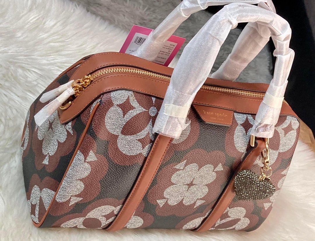 Spade Flower Monogram Eleanor Medium Satchel